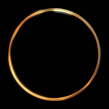 Parlak Çerçeve Arkaplanı. Siyah arkaplanda izole edilmiş parlak geometrik şablon. Soyut 2d illüstrasyon.