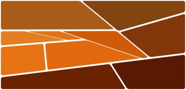 Beyaz boşluğu olan renkli bir çizim. Soyut geometrik desen. Mozaik arka plan. Geometrik çok renkli şekiller.