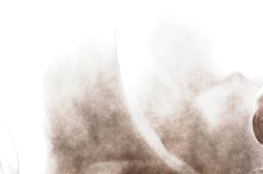 Beyaz arkaplanda soyut renkli suluboya. Dijital resim.