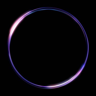 Parlak Çerçeve Arkaplanı. Siyah arkaplanda izole edilmiş parlak geometrik şablon. Soyut 2d illüstrasyon.