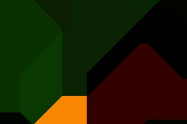 Renkli ve canlı geometrik şekiller katmanları var. Bir teknoloji planının dijital illüstrasyonu. Gelecekçi tasarım şablonu.