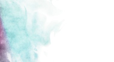 Beyaz arkaplanda soyut renkli suluboya. Dijital resim.