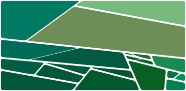 Beyaz boşluğu olan renkli bir çizim. Soyut geometrik desen. Mozaik arka plan. Geometrik çok renkli şekiller.