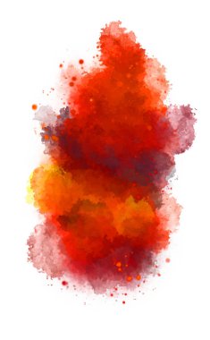 Suluboya arka planda lekeler ve lekelerle boyanmış. Fırça darbesi ile boyanmış. 2d Görüntü.