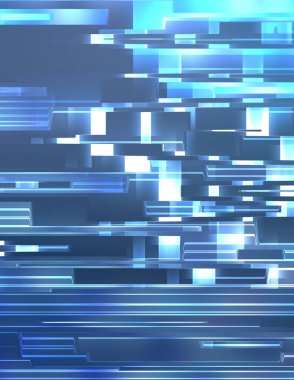 Geometrik çok renkli kesişen çizgiler. Dijital teknolojinin grafiksel çizimi. Soyut arkaplan. 