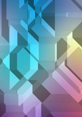 Çokgen arka plan. Geometrik tasarımlı renkli duvar kağıtları. Dijital 3d illüstrasyon.