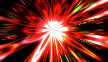 Parlayan yıldızın patlaması. Dinamik renkli arkaplan resmi. Parlak ışıklar duvar kağıdı.