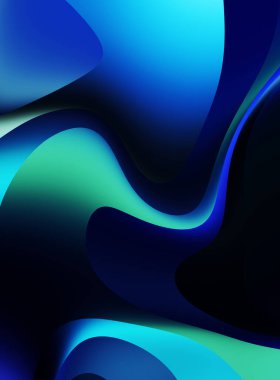 sıvı soyut arkaplan ve renkli gradyan. Modern hareketin 2d illüstrasyonu.