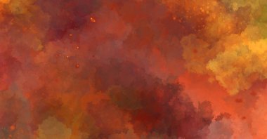 Suluboya arka planda lekeler ve lekelerle boyanmış. Fırça darbesi ile boyanmış. 2d Görüntü.