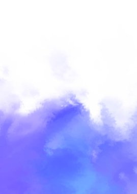 Beyaz arkaplanda soyut renkli suluboya. Dijital resim.