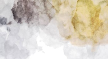 Suluboya arka planda lekeler ve lekelerle boyanmış. Fırça darbesi ile boyanmış. 2d Görüntü.