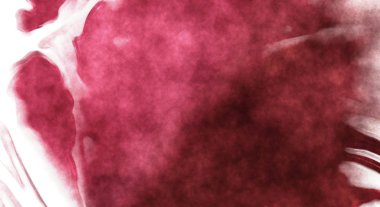 Beyaz arkaplanda soyut renkli suluboya. Dijital resim.