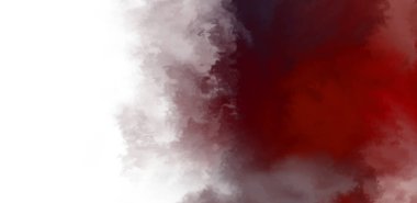 Beyaz arkaplanda soyut renkli suluboya. Dijital resim.