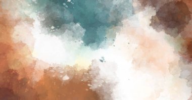 Suluboya arka planda lekeler ve lekelerle boyanmış. Fırça darbesi ile boyanmış. 2d Görüntü.