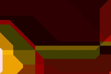 Renkli ve canlı geometrik şekiller katmanları var. Bir teknoloji planının dijital illüstrasyonu. Gelecekçi tasarım şablonu.