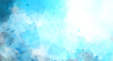 Suluboya arka planda lekeler ve lekelerle boyanmış. Fırça darbesi ile boyanmış. 2d Görüntü.