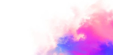 Beyaz arkaplanda soyut renkli suluboya. Dijital resim.