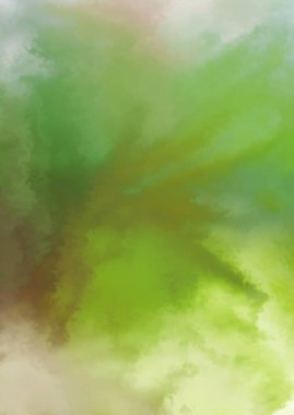 Beyaz arkaplanda soyut renkli suluboya. Dijital resim.