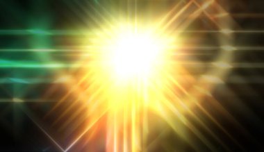 Işıl ışıl parlayan bir ışık. Enerjik enerji arka planı. Işığın ışınları ruhani bir ışıltıyla. Güzel duvar kağıdı.