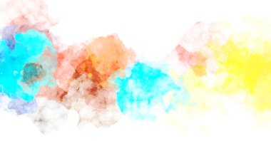 Suluboya arka planda lekeler ve lekelerle boyanmış. Fırça darbesi ile boyanmış. 2d Görüntü.