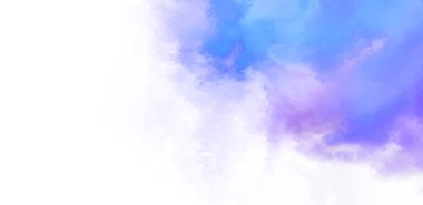 Beyaz arkaplanda soyut renkli suluboya. Dijital resim.