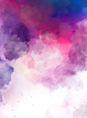 Suluboya arka planda lekeler ve lekelerle boyanmış. Fırça darbesi ile boyanmış. 2d Görüntü.