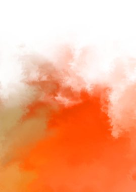 Beyaz arkaplanda soyut renkli suluboya. Dijital resim.