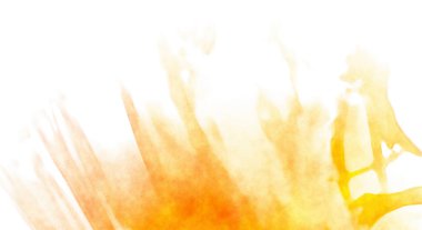 Beyaz arkaplanda soyut renkli suluboya. Dijital resim.