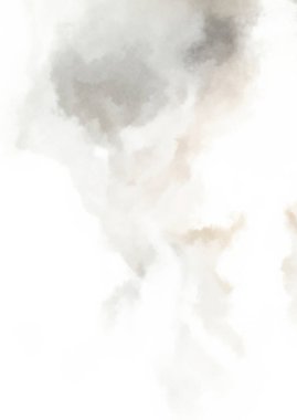 Beyaz arkaplanda soyut renkli suluboya. Dijital resim.