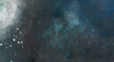 Suluboya arka planda lekeler ve lekelerle boyanmış. Fırça darbesi ile boyanmış. 2d Görüntü.