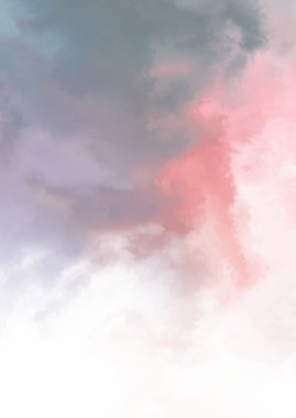 Beyaz arkaplanda soyut renkli suluboya. Dijital resim.