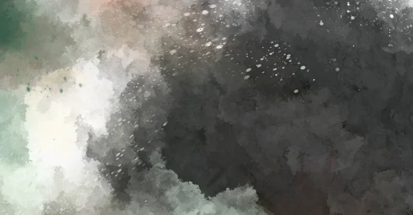 Aquarell Bemalten Hintergrund Mit Klecksen Und Spritzern Pinselstrich Malerei Abbildung — Stockfoto