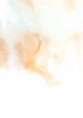 Beyaz arkaplanda soyut renkli suluboya. Dijital resim.