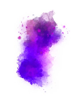 Suluboya arka planda lekeler ve lekelerle boyanmış. Fırça darbesi ile boyanmış. 2d Görüntü.