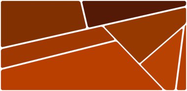 Beyaz boşluğu olan renkli bir çizim. Soyut geometrik desen. Mozaik arka plan. Geometrik çok renkli şekiller.