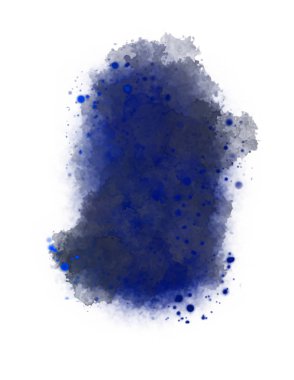 Suluboya arka planda lekeler ve lekelerle boyanmış. Fırça darbesi ile boyanmış. 2d Görüntü.