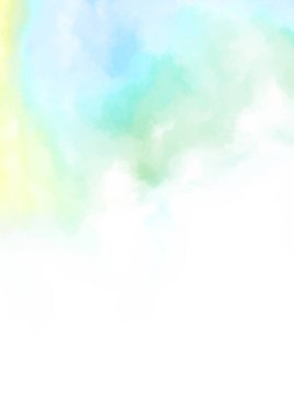 Beyaz arkaplanda soyut renkli suluboya. Dijital resim.