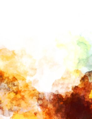 Suluboya arka planda lekeler ve lekelerle boyanmış. Fırça darbesi ile boyanmış. 2d Görüntü.