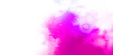 Beyaz arkaplanda soyut renkli suluboya. Dijital resim.