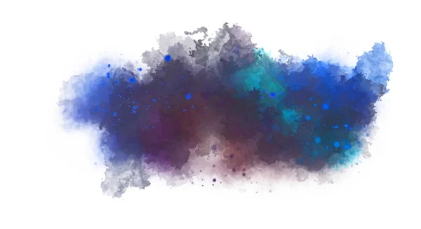 Watercolor Painted Background Blots Splatters Brush Stroked Painting Illustration — 스톡 사진