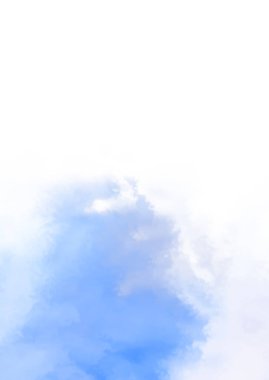 Beyaz arkaplanda soyut renkli suluboya. Dijital resim.