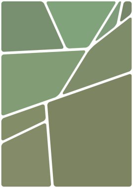 Beyaz boşluğu olan renkli bir çizim. Soyut geometrik desen. Mozaik arka plan. Geometrik çok renkli şekiller.