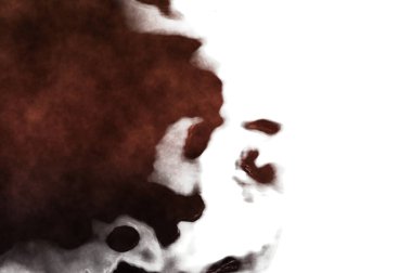 Beyaz arkaplanda soyut renkli suluboya. Dijital resim.