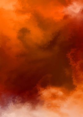 Beyaz arkaplanda soyut renkli suluboya. Dijital resim.