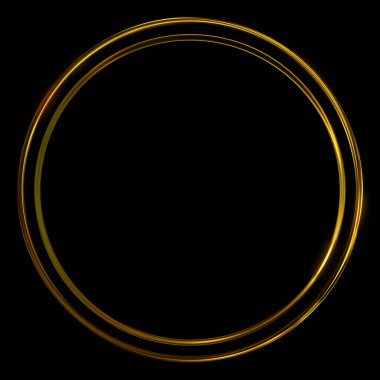 Parlak Çerçeve Arkaplanı. Siyah arkaplanda izole edilmiş parlak geometrik şablon. Soyut 2d illüstrasyon.