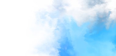 Beyaz arkaplanda soyut renkli suluboya. Dijital resim.