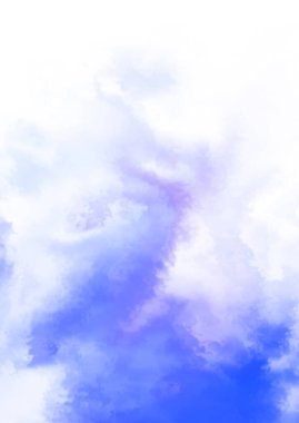 Beyaz arkaplanda soyut renkli suluboya. Dijital resim.