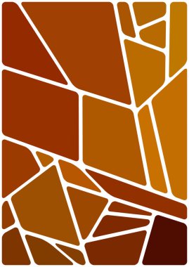 Beyaz boşluğu olan renkli bir çizim. Soyut geometrik desen. Mozaik arka plan. Geometrik çok renkli şekiller.