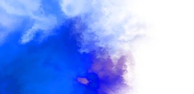 Beyaz arkaplanda soyut renkli suluboya. Dijital resim.