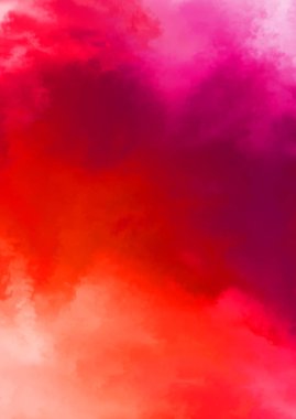 Beyaz arkaplanda soyut renkli suluboya. Dijital resim.